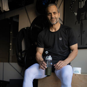 influencer with a bottle