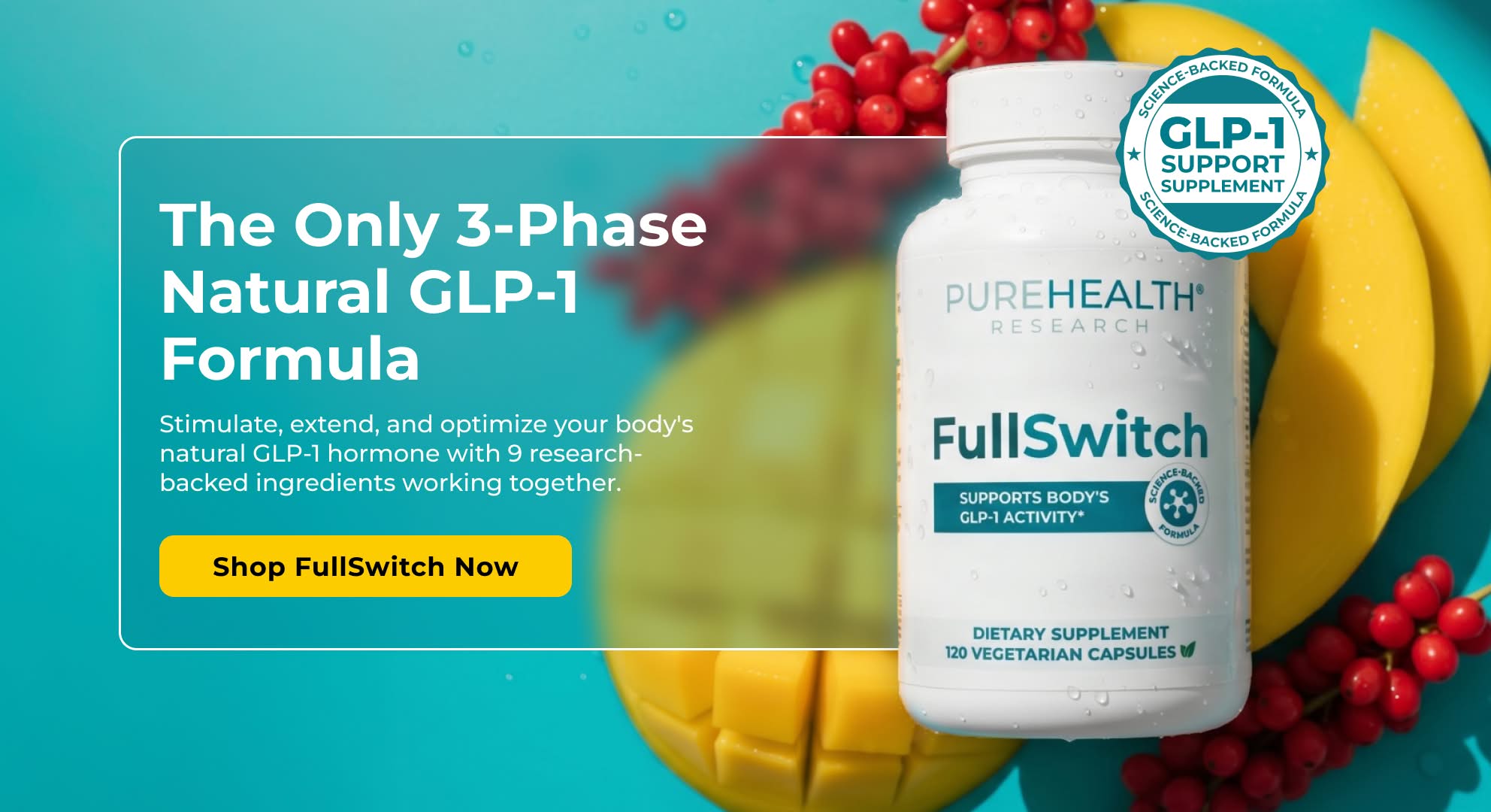 Hero banner featuring natural GLP-1 supplements collection