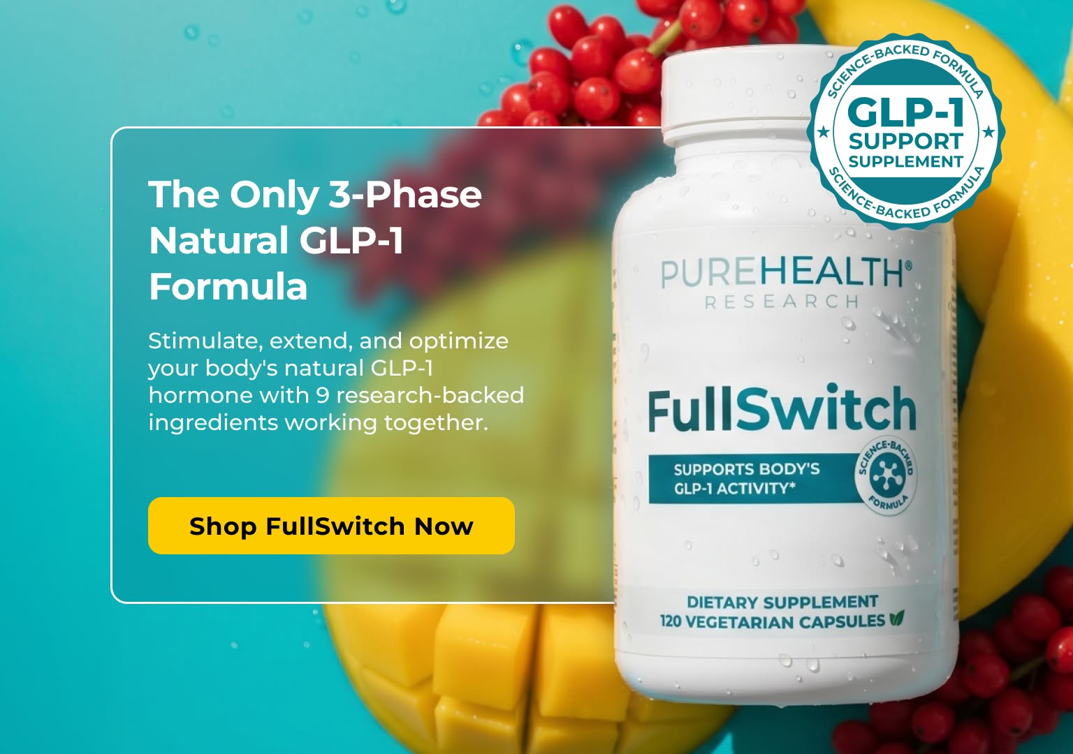 Hero banner featuring natural GLP-1 supplements collection