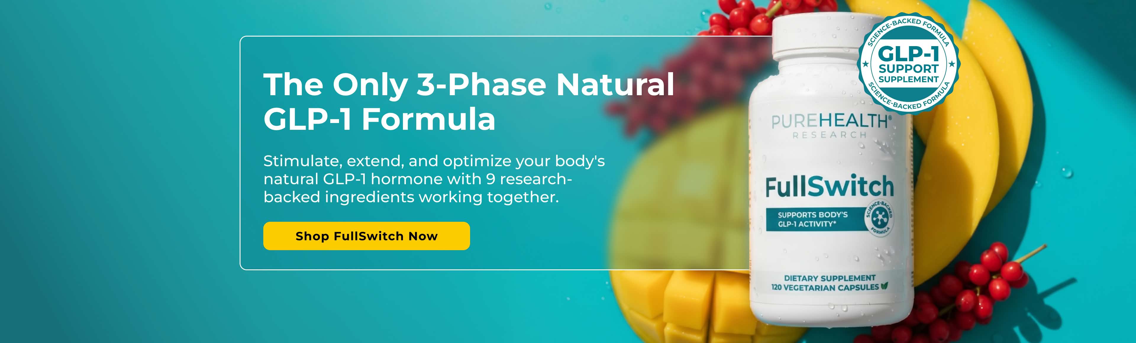 Hero banner featuring natural GLP-1 supplements collection