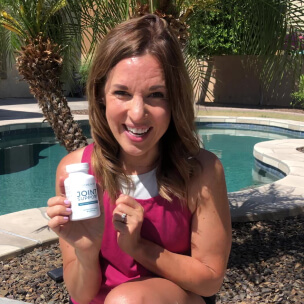 influencer with a bottle