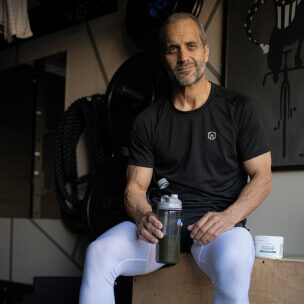 influencer with a bottle